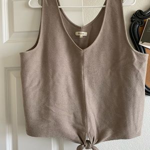 Madewell Texture and Thread Tie-Front Tank